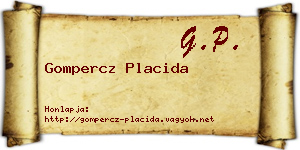 Gompercz Placida névjegykártya